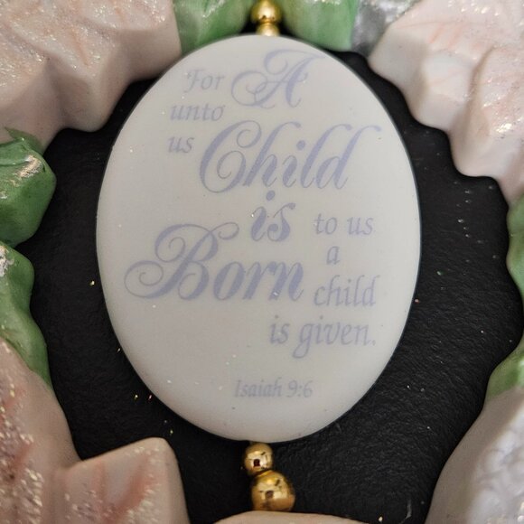 Roman, Inc. #85529 Child Is Born TB Glittery Wreath - Picture 8 of 16